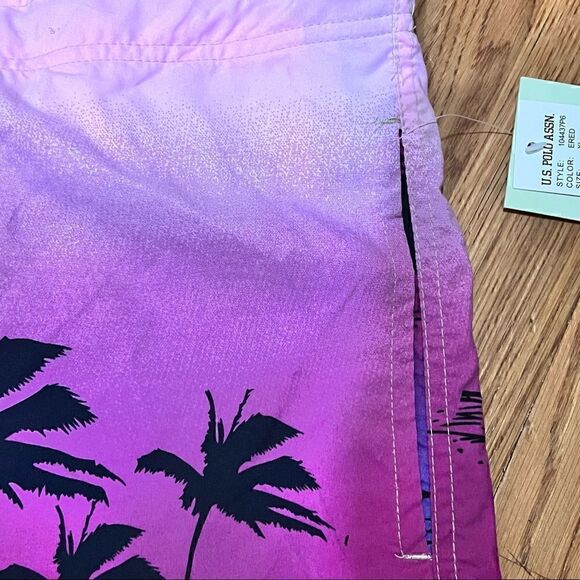 XL U.S. POLO ASSOCIATION board shorts with palm tree prints and pockets … - Picture 3 of 5
